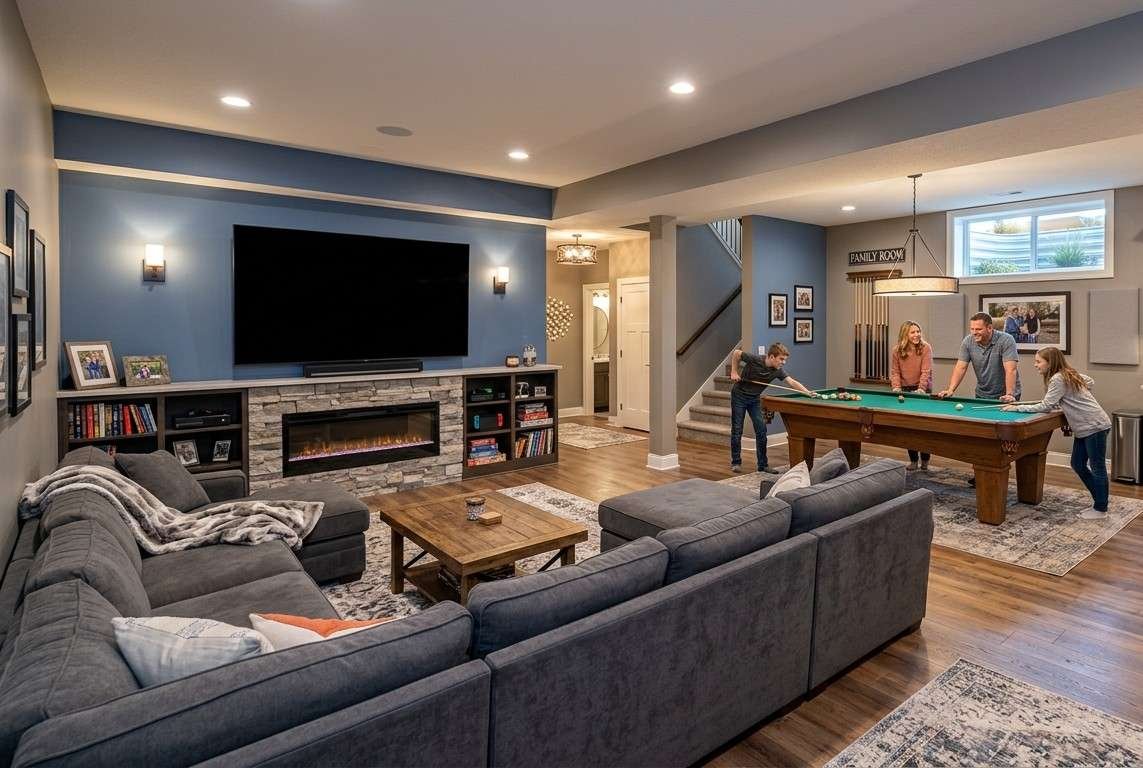 How to Turn Your Basement Into the Ultimate Family Room